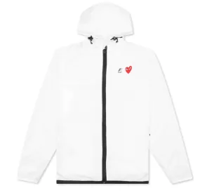 COMME DES GARCONS Play X Kway Le Vrai Zip Jacket White