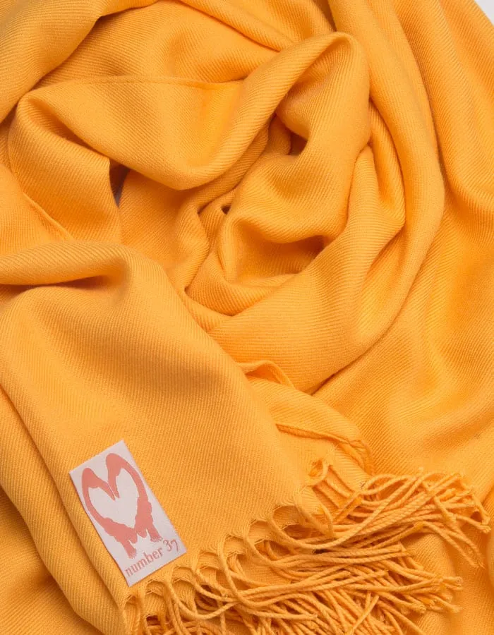 Amber Yellow Wedding Pashmina