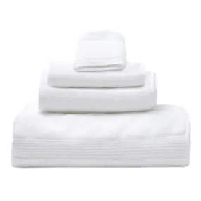 Annecy Plush Cotton Towel Set in White