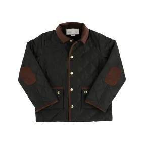 Caldwell Quilted Coat - Montague Moss with Chelsea Chocolate Corduroy Collar