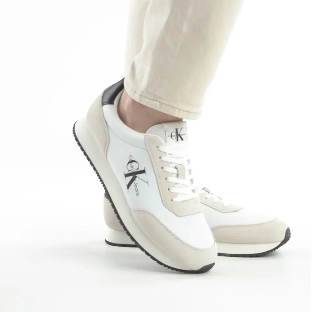 Calvin Klein Jeans Retro Runner SU-NY Mono Trainer - WHTBLK