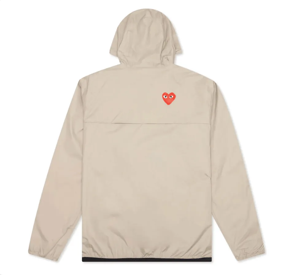 COMME DES GARCONS Play X Kway Le Vrai 3.0 Leon Jacket - Biege