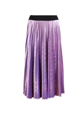 Mirage Velvet Pleated Skirt Lilac