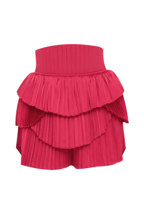 Pink Pleated Hibi Shorts