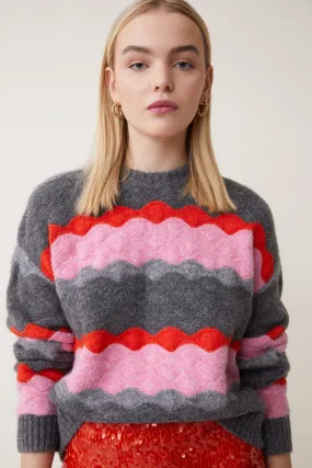 Suncoo Panayo Scallop Pattern Knitted Jumper