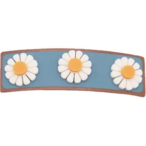 Wide Bar Clip - Flower- Laguna