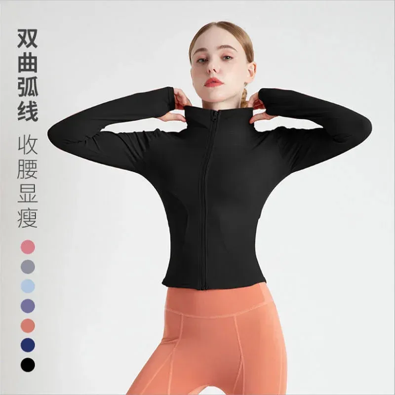 Women's Yoga Crop Top Sports Jacket